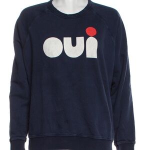 Clare V navy OUI sweatshirt